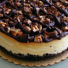 Snickers Cheese Cake W/Caramel-Use up That Halloween Candy!