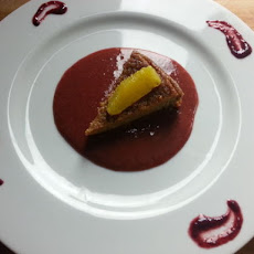 SUGAR - FREE Almond Sweet Potato Cake with Strawberry Coulis - SUGAR FREE