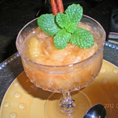 Honey Spiced Poached Grapefruit