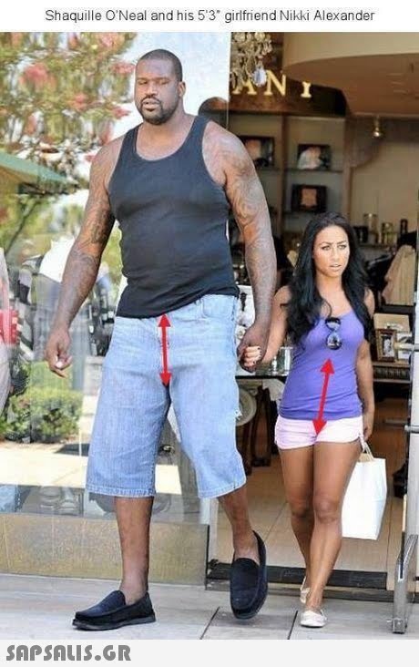 Shaquille O Neal and his 5 3 girlfriend Nikki Alexander 