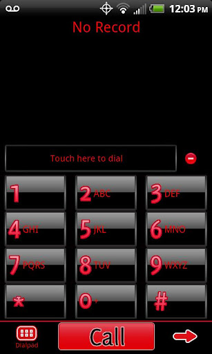 GO Contacts Black Red Theme