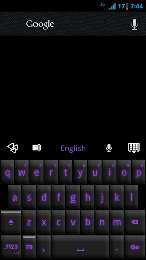 GO Keyboard Black Purple Theme