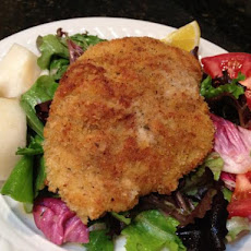 Chicken Milanese With Baby Spring Greens