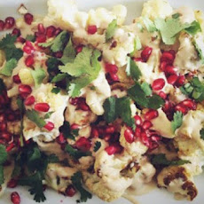 Roasted Cauliflower with Tahini + Preserved Lemon Dressing