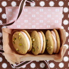 Pistachio-Cardamom Whoopie Pies with Rosewater Buttercream