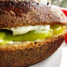 Simple Pepperoncini and Cream Cheese Sandwiches