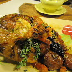Lemon Chicken Roasted on Vegetable Nest