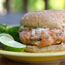 Asian Salmon Burgers with Tangy Ginger Lime Sauce