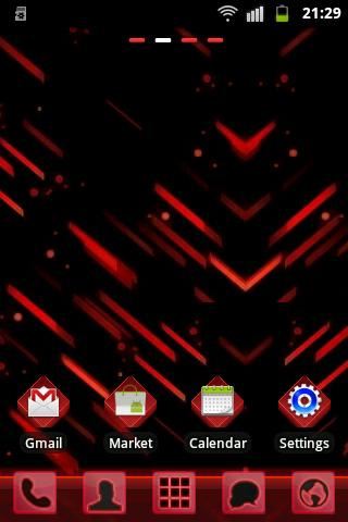 GO Launcher EX Theme Red Futur