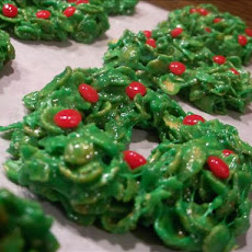 Christmas Cornflake Wreath Cookies