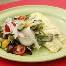 Omelet with Onions, Zucchini, and Fontina