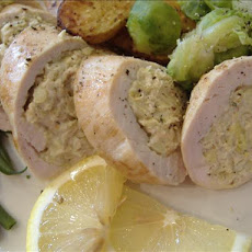 Chicken Breasts Stuffed With Artichokes Lemon and Goats Cheese