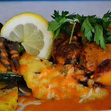 Pancetta Stuffed Flounder with Boiled New Potatoes and Hollandaise Sauce