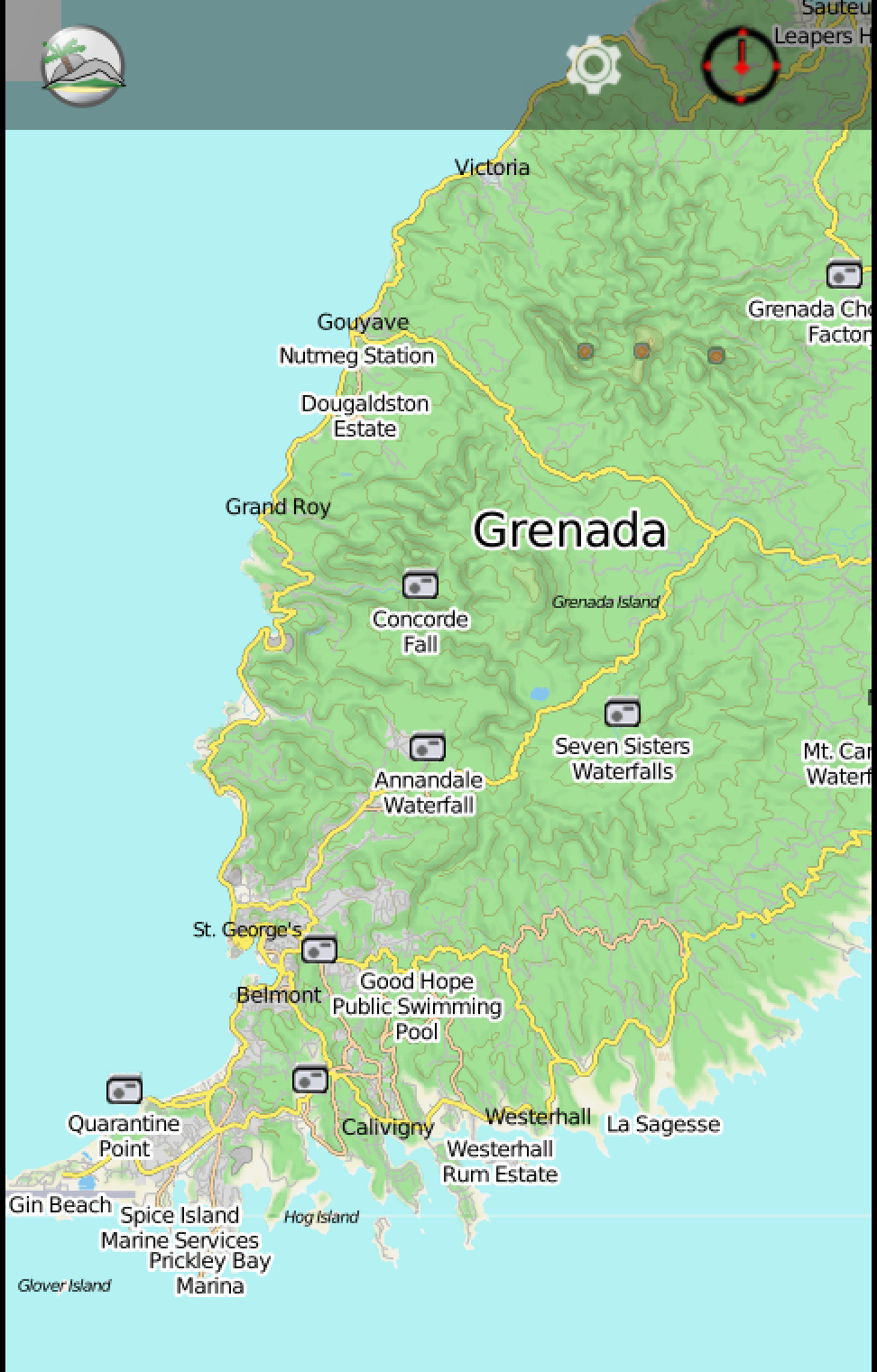 Android application GRENADA travel map screenshort