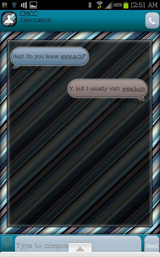 【免費個人化App】GO SMS - Blue Gray Stripes-APP點子