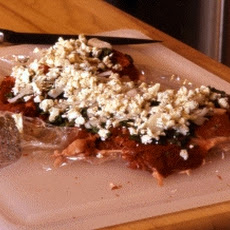 Roast Lamb Stuffed with Blue Cheese and Mint