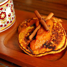 Pumpkin Pancakes with Pumpkin Maple Sauce