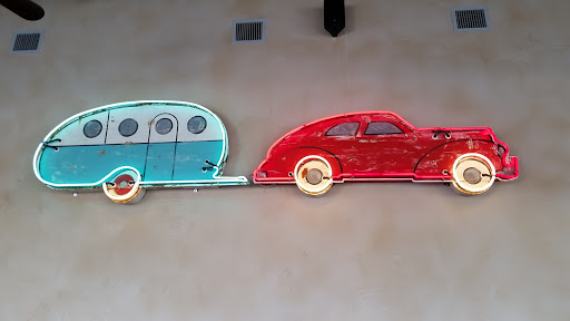 Neon Car And Trailer At Whole Hog Cafe