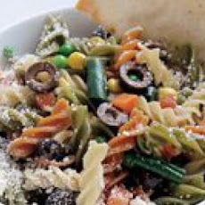 Erin's Outrageous Not-Just-Pasta Salad with Baked Tortilla Chips
