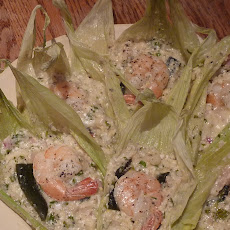 Easy Cheesey Corn and Shrimp Tamales