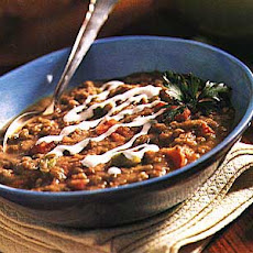 Lentil Soup with Roasted Vegetables