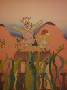 Cow and Chicken Mural