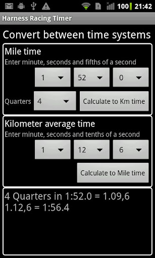 Harness Racing Timer