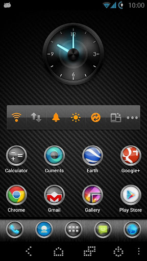 Chrome Rings Go Launcher Theme