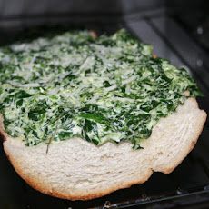 Weazelchef's Creamy Spinach Garlic Bread