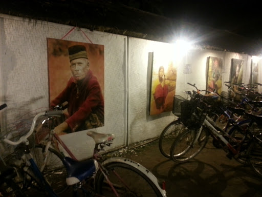 Paintings and Bikes Parking 