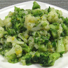 Cauliflower and Broccoli with Mustard, Chive and Lemon