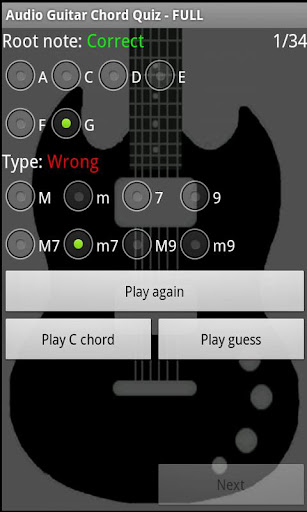 Audio Guitar Chord Quiz - FREE