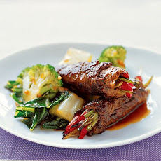 Beef and Scallion Rolls