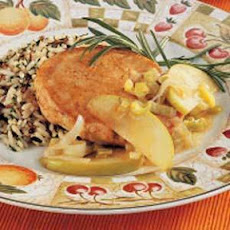 Apple-Leek Pork Chops