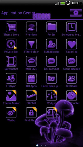 【免費個人化App】Purple neon theme GO SMS Pro-APP點子