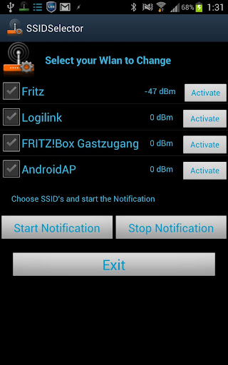 SSID Selector with WiFi Widget