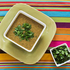 Chipotle and Black-Eyed Pea Soup with Double Cilantro