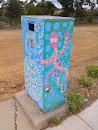 Pink Gecko Blue Utility Box