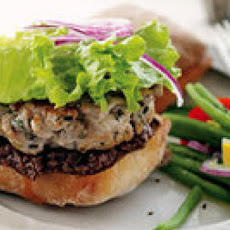 French Tuna Burger with Green Bean Salad