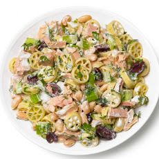 Pasta Salad With Tuna, Celery, White Beans and Olives