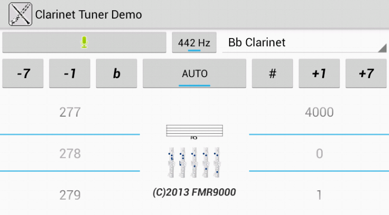 Android application Clarinet Tuner Pro screenshort