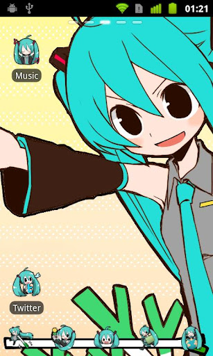 GO Launcher EX Theme -Miku-