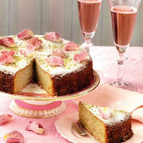 cake rose pistachio water recipes baking recipe woman rosewater cakes womanandhome layer petals icing flavored petal lemon baby vegan