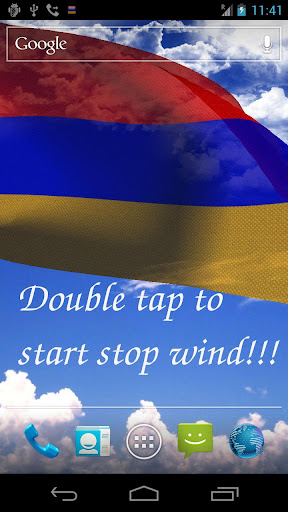 3D Armenia Flag Live Wallpaper