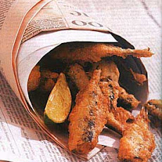 Beer-Batter-Fried Sardines and Lime