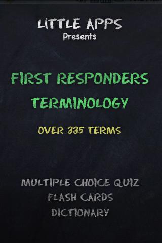 FIRST RESPONDERS TERMS QUIZ