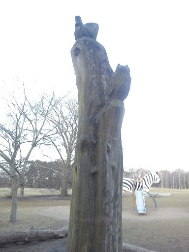 Wooden Bird Statue