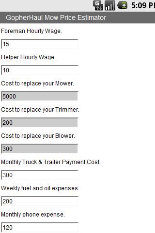 Mow Price Lawn Care Estimator