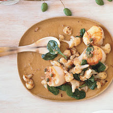 Scallops with Cauliflower, Dried Cherries, and Capers
