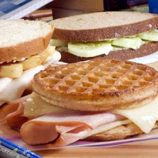 Waffled Ham and Cheese Sandwiches